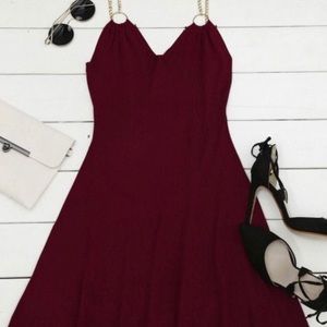 ZAFUL Ring Embellished knitted Flare Dress